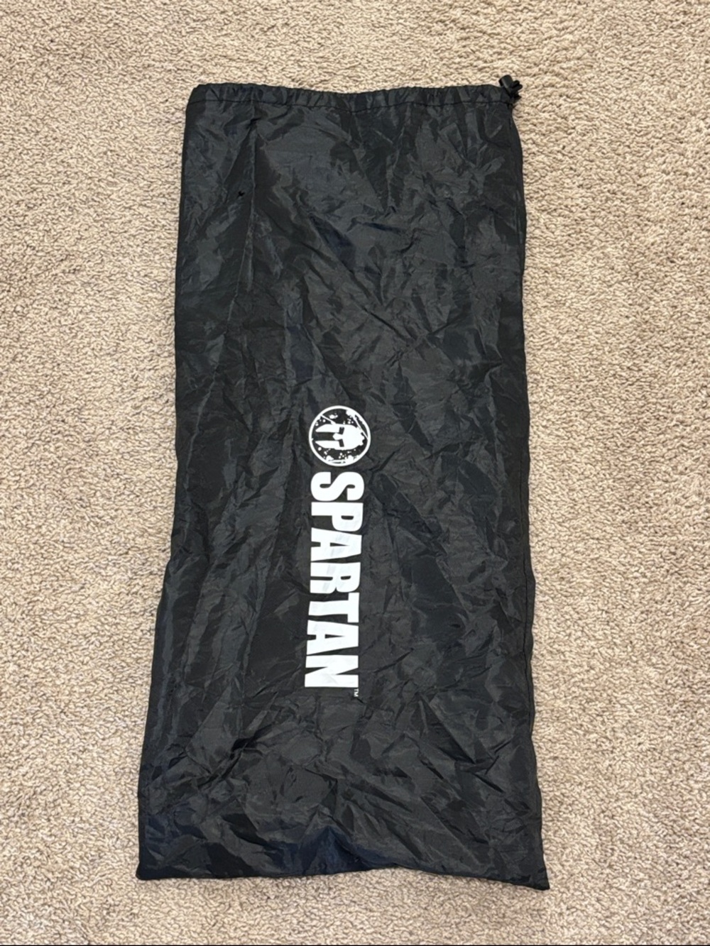 Spartan Branded Black Drawstring Gear Bag